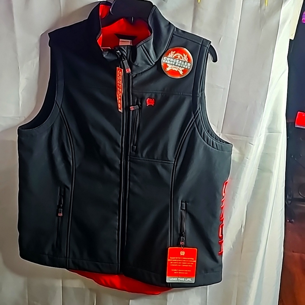 Cinch, concealed carry pocket Vest, Black, NWT
